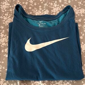 Nike Blue Tee with White Logo